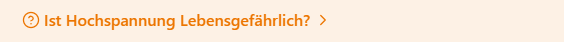 Bild einer Infobox in Obsidian bestehend aus einem Fragezeichen in einem Kreis gefolgt von "Ist Hochspannung Lebensgefährlich?". Dunkelorange Schrift auf hellorangem Hintergrund. Gefolgt von einem größer als Zeichen.